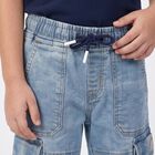 Boys' Light Blue Cargo Fit Utility Jeans, Light Blue, small