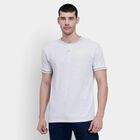 Men's Light Grey Henley Neck T-Shirt, Light Grey, small image number null