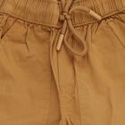 Boys Camel Brown Regular Fit Cargo Trousers, खाकी, small image number null