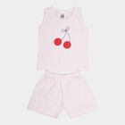Infants Cotton Shorts Set, Light Pink, small image number null