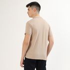 Men's Muted Beige Polo Collar Classic T-Shirt, Beige, small