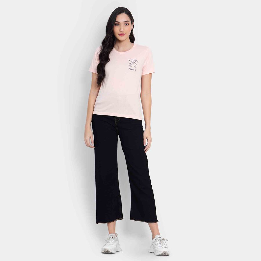 Round Neck T-Shirt, Peach, large image number null