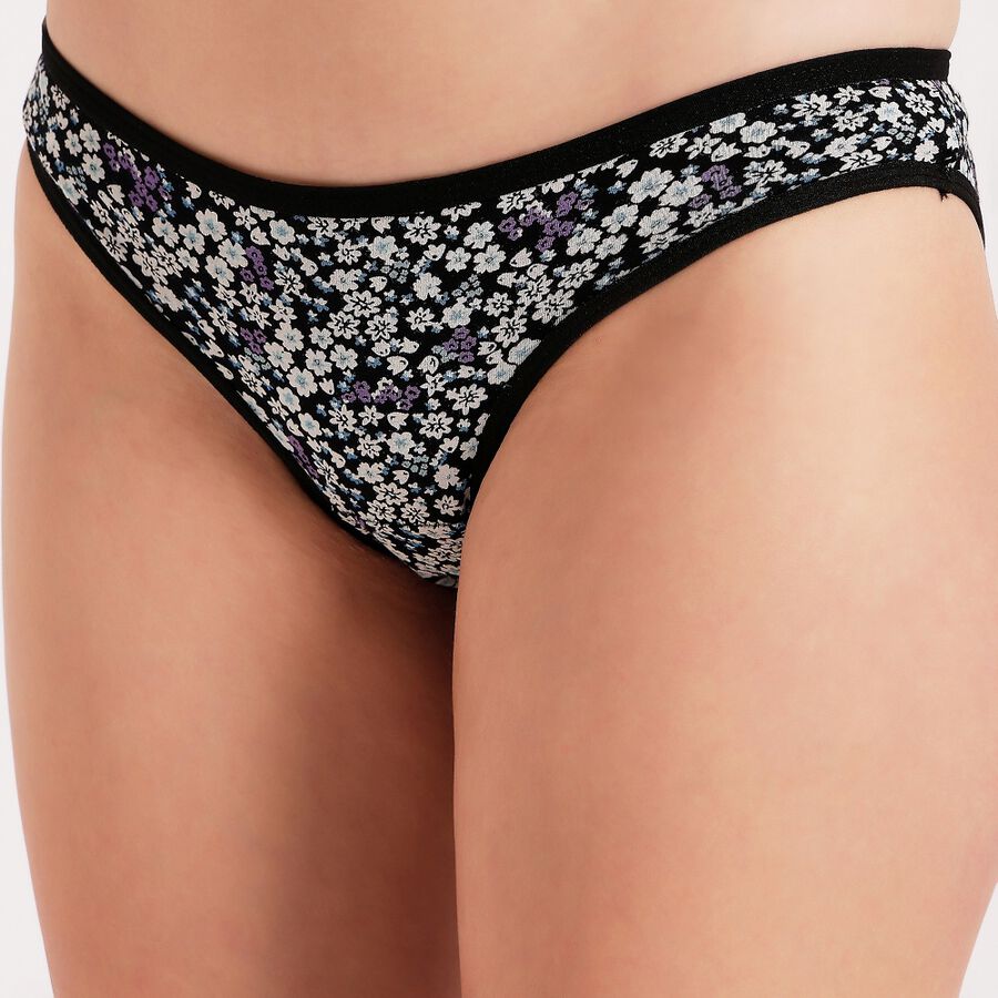 Ladies' Cotton Panty, Black, large image number null