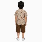 Boys' 100% Cotton Woven Baba Suit, Beige, small image number null