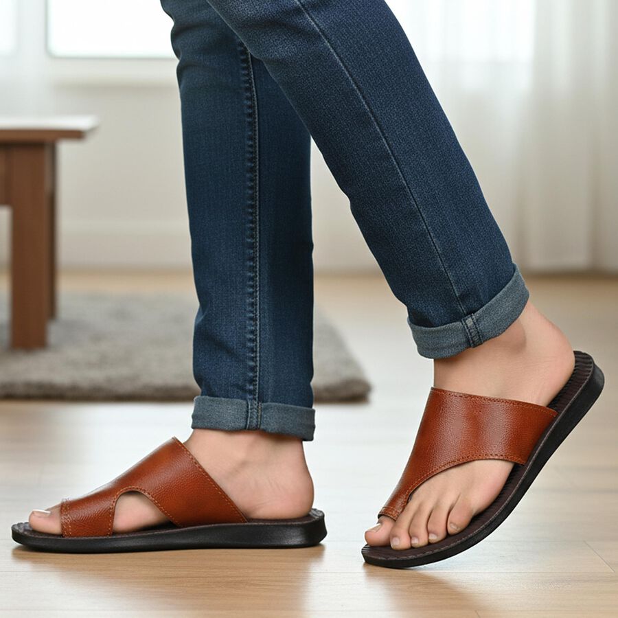 Men's Sandal, Tan, large