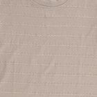 Boys Light Beige Crew Neck Casual T-Shirt, Beige, small