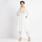 Embroidered Kurta, Off White, small image number null