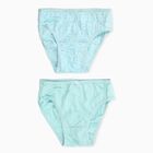 Girls' Light Aqua Cotton Printed and Solid Panty Set, Aqua, small image number null