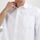 Men's Snow White Classic Collar Casual Shirt, सफ़ेद, small