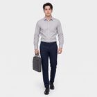 Men's Grey Spread Collar Formal Shirt, हल्का ग्रे, small