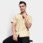 Men's 100% Cotton Casual Shirt, भूरा, small