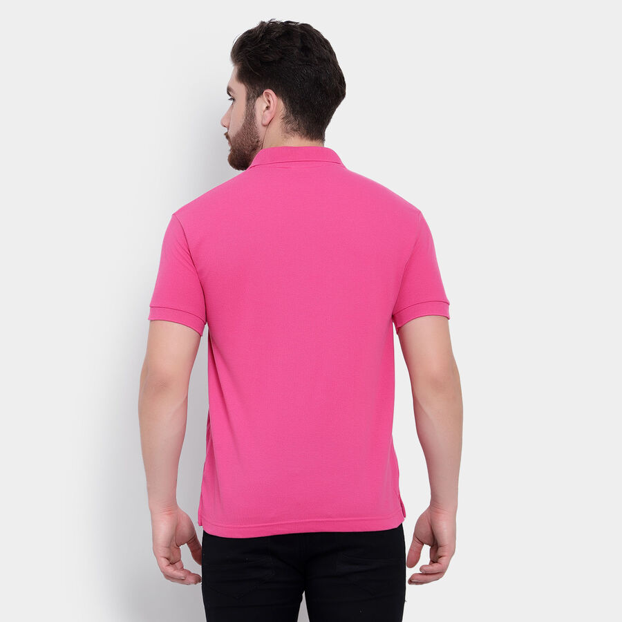 सॉलिड पोलो शर्ट, गुलाबी, large image number null