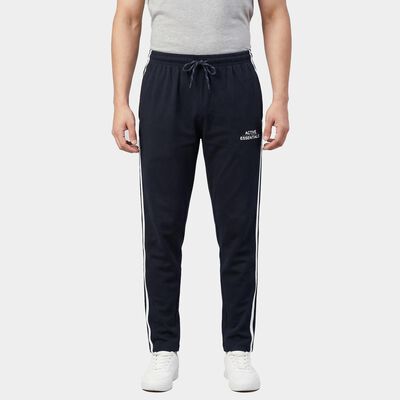 Men's Navy Blue Regular Fit Drawstring Track Pants