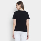 Round Neck T-Shirt, काला, small image number null
