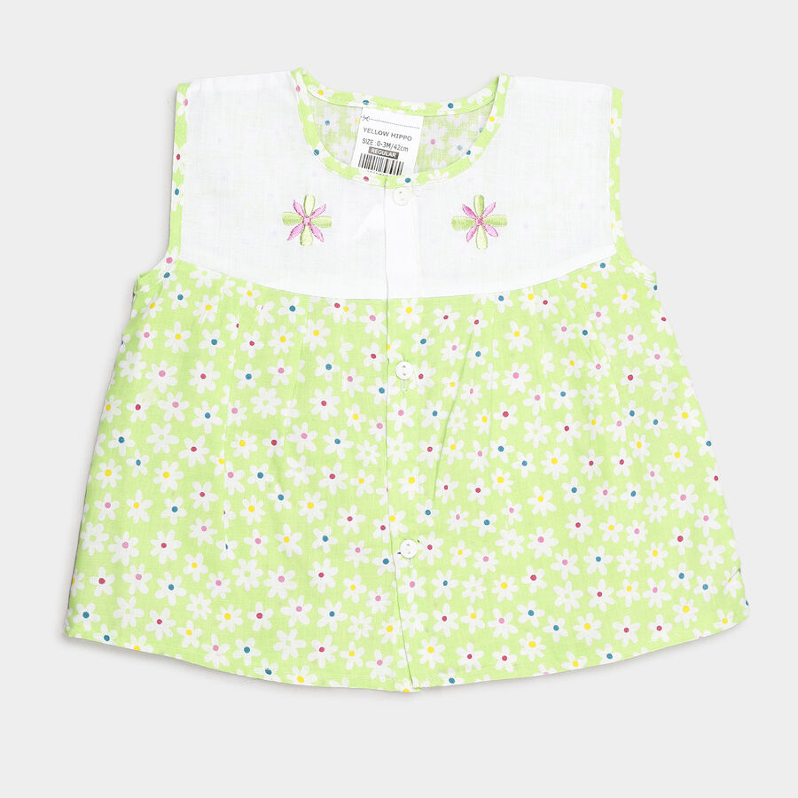 Infants Printed Shirt, Light Green, large image number null