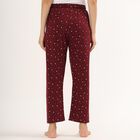 Women's Deep Maroon Printed Elastic Waist Pyjama, Wine, small image number null