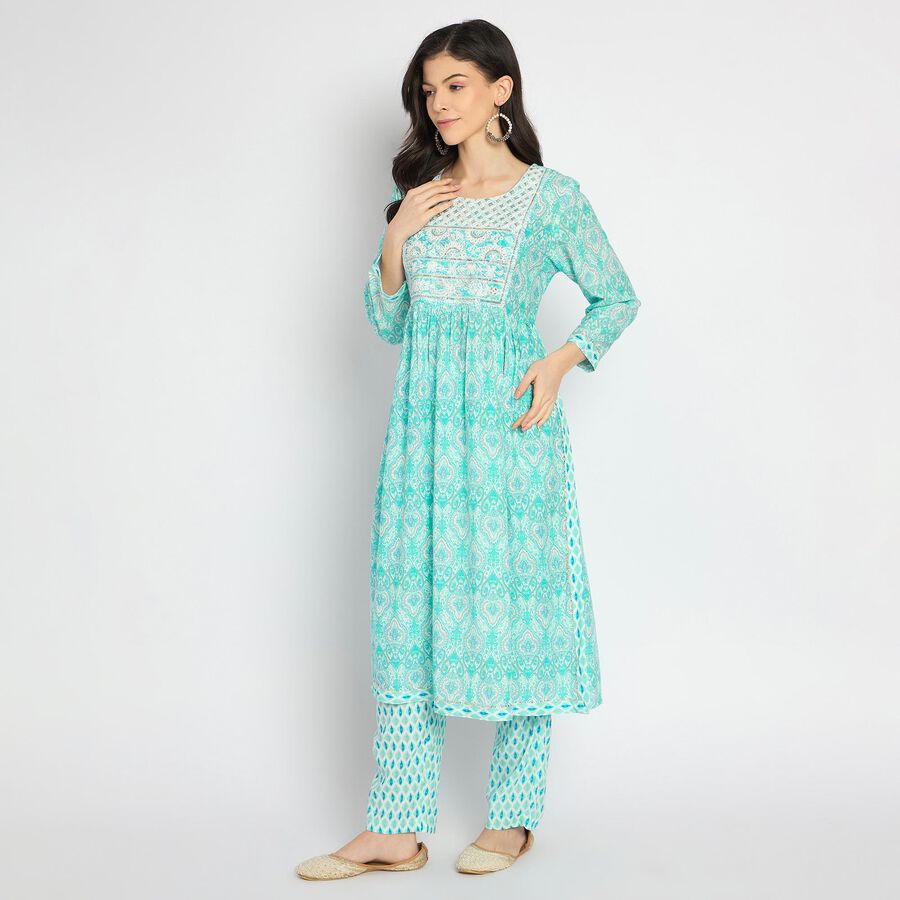 Ladies' Ethnic Set , Aqua, large image number null