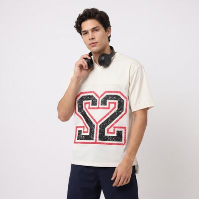 Men's Grey V-Neck Regular T-Shirt