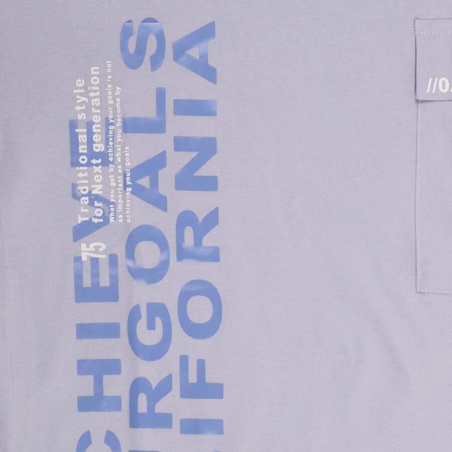 Boys' 100% Cotton Half Sleeves T-Shirt , Light Blue, large image number null