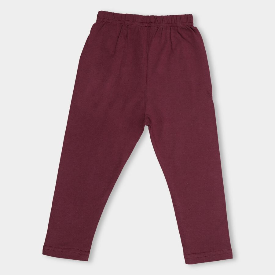 Girls' Legging, Wine, large image number null