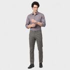 Men's Light Blue Slim Fit Textured Chino Trousers, Light Blue, small