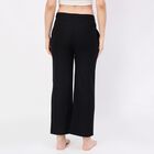 Women's Dark Black Regular Fit Star Printed Pyjama, काला, small