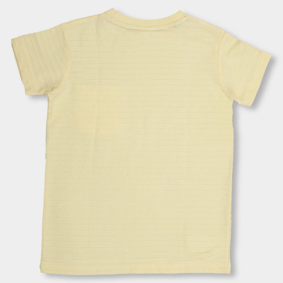 Boys' Half Sleeves T-Shirt, पीला, large image number null