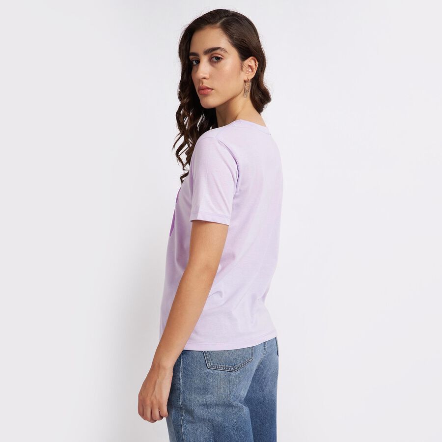 Round Neck T-Shirt, Lilac, large image number null