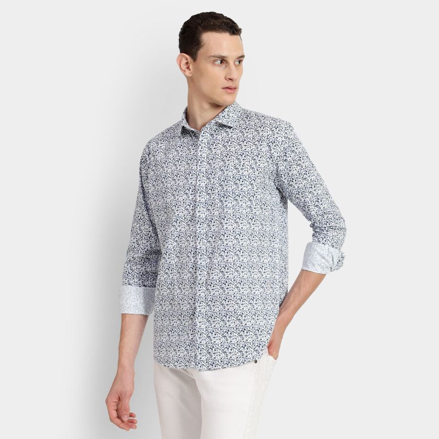 Men's 100% Cotton Casual Shirt, सफ़ेद, large image number null