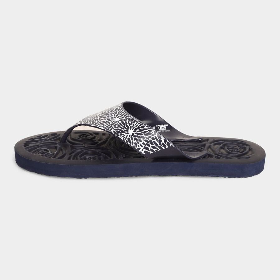 Womens Emboss Sliders, Navy Blue, large image number null