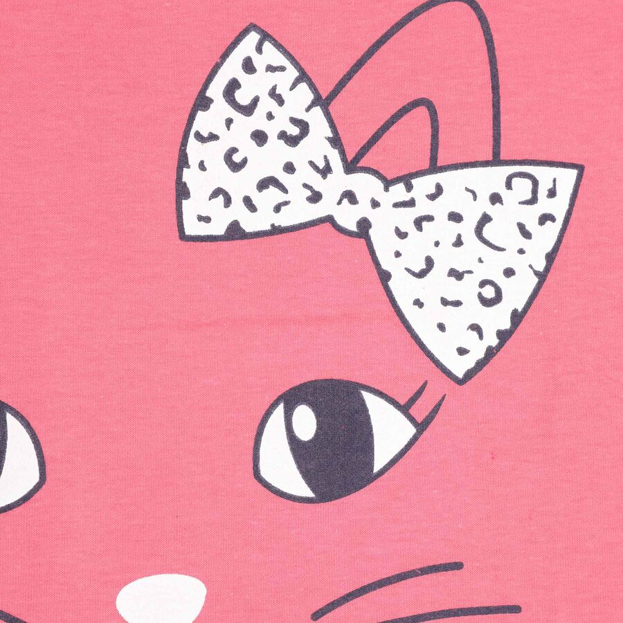 Girls Cotton T-Shirt, Pink, large image number null