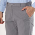 Men's Slim Fit Casual Trousers&nbsp;&nbsp;, Light Blue, small image number null