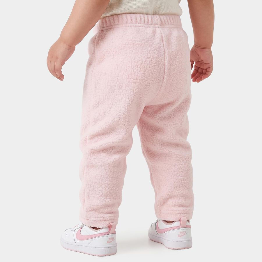 Infants Pink Straight Fit Solid Pyjama, हल्का गुलाबी, large