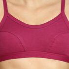 Ladies' Cotton Bra, Wine, small image number null