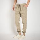 Men's Slim Fit Casual Trousers, हल्का ग्रे, small image number null