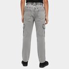 Boys' Faded Grey Relaxed Fit Cargo Jeans, Light Blue, small image number null