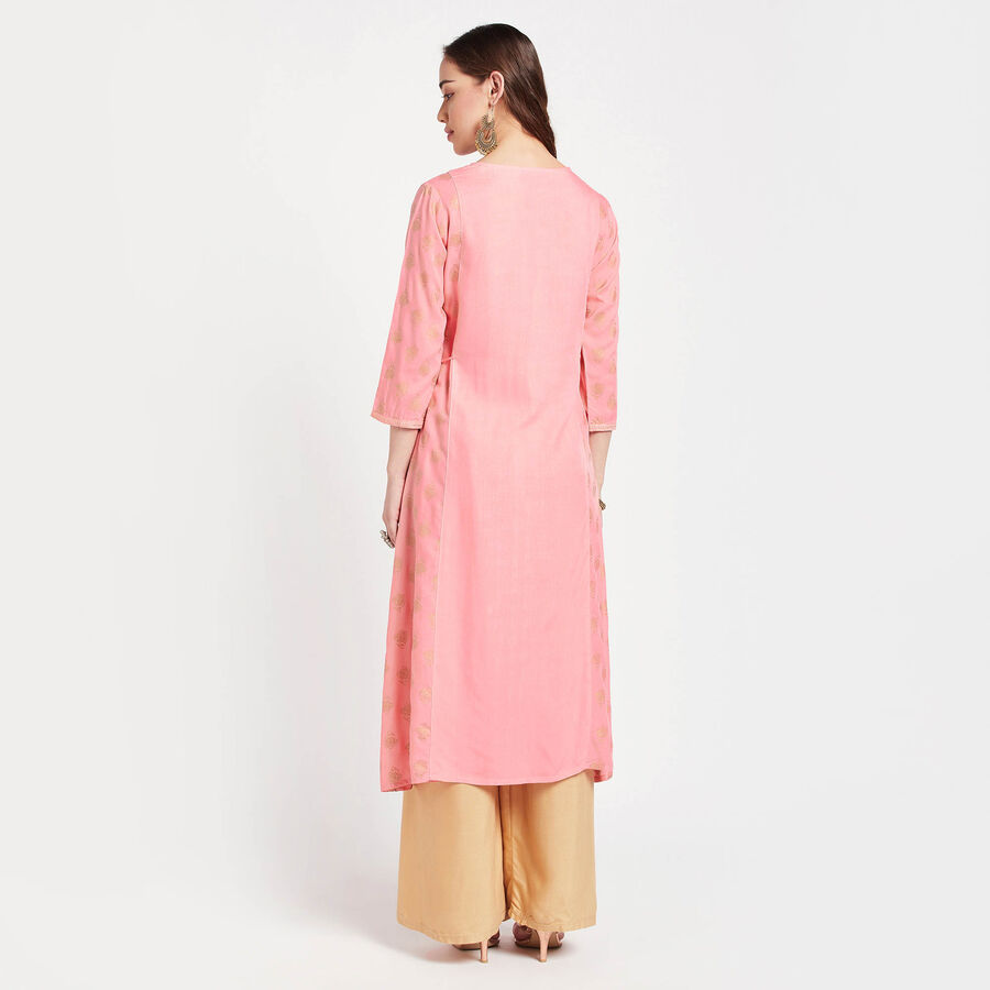 Embroidered Kurta, Light Pink, large image number null