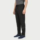 Men's Black Straight Fit Zip Pocket Track Pants, Black, small