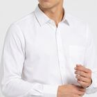 Men's White Regular Fit Formal Shirt, सफ़ेद, small