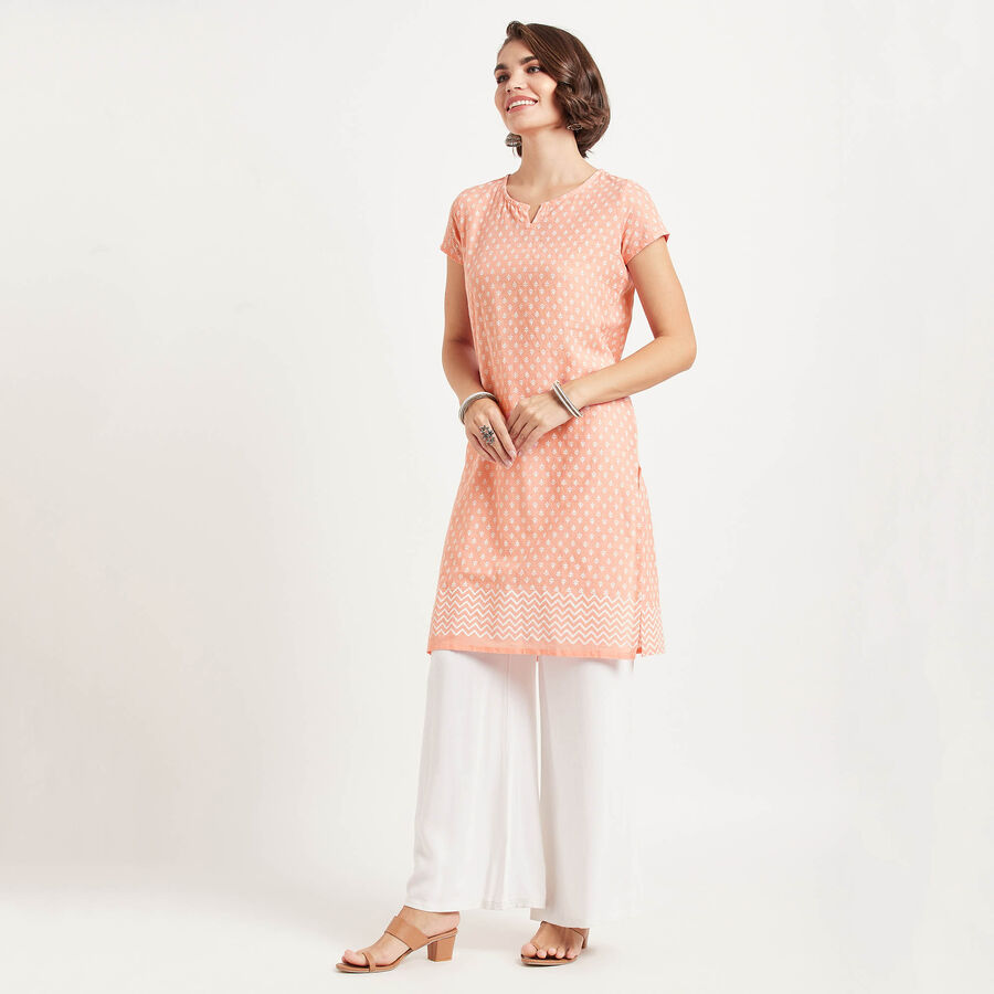 Cotton Kurta, Peach, large image number null