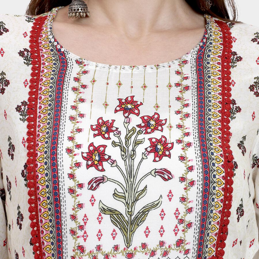 Ladies' Ethnic Set , ऑफ व्हाइट, large image number null
