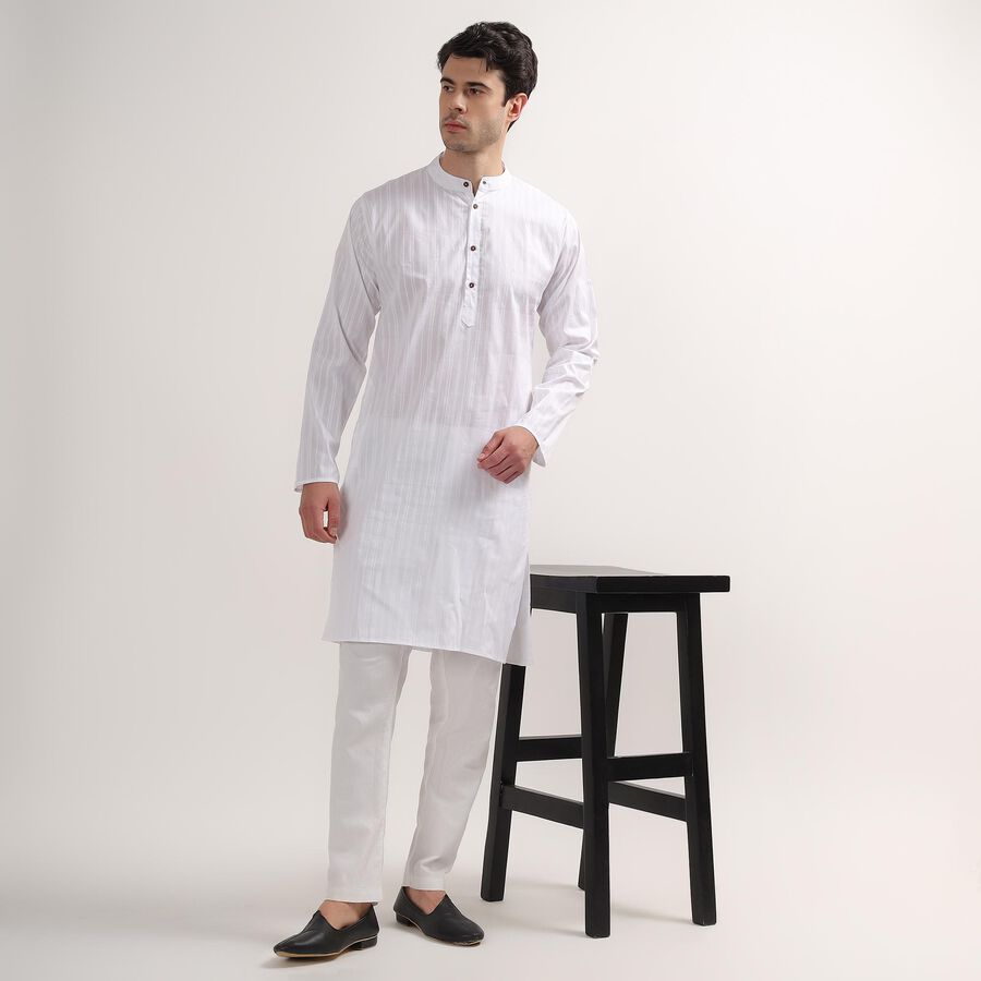Men's Kurta, White, large image number null