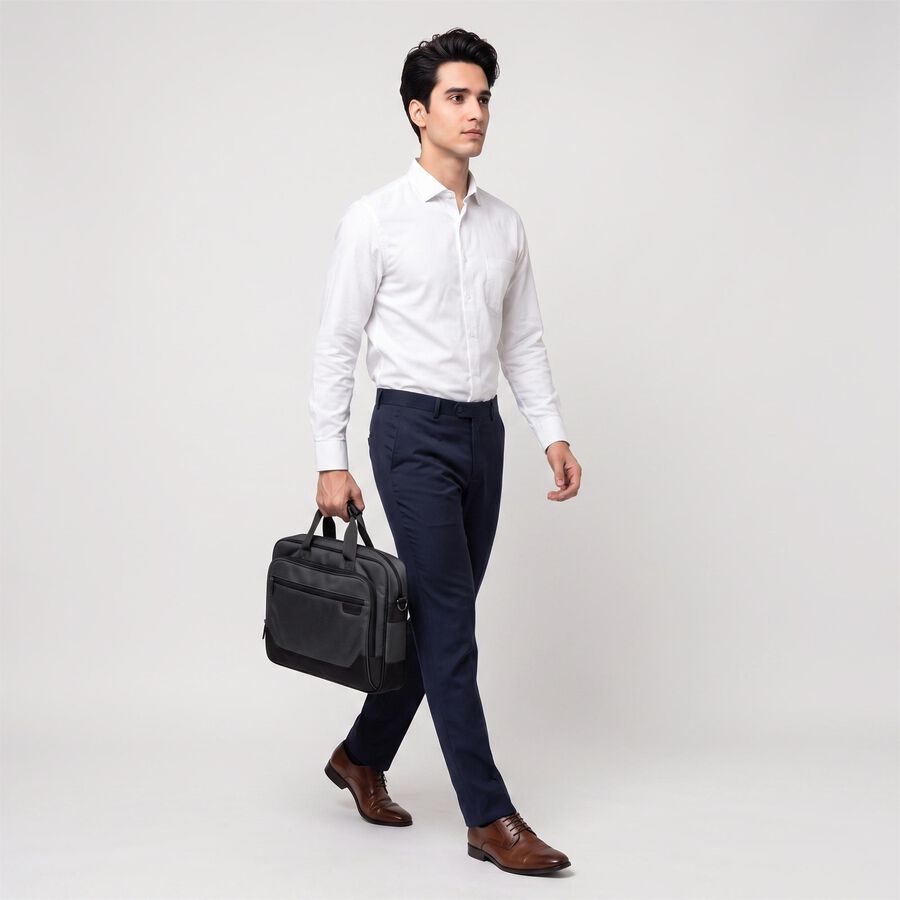 Men's White Formal Shirt, सफ़ेद, large