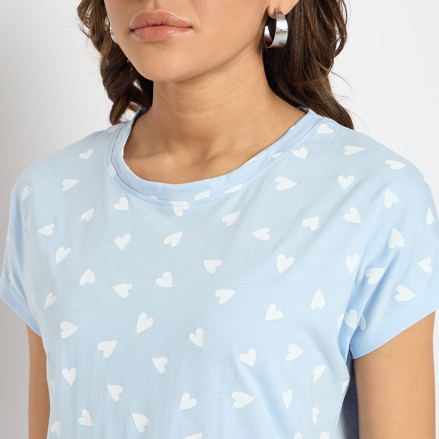 Ladies' Round Neck T-Shirt , Light Blue, large image number null
