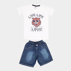 Boys Cotton Baba Suit, White, small image number null