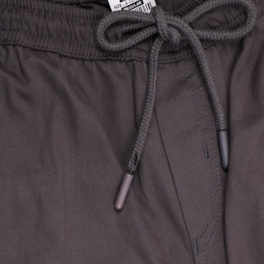 Boys' 100% Cotton Trousers , Dark Grey, large image number null