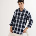 Men's Deep Midnight Navy Blue Classic Casual Shirt, नेवी ब्लू, small image number null