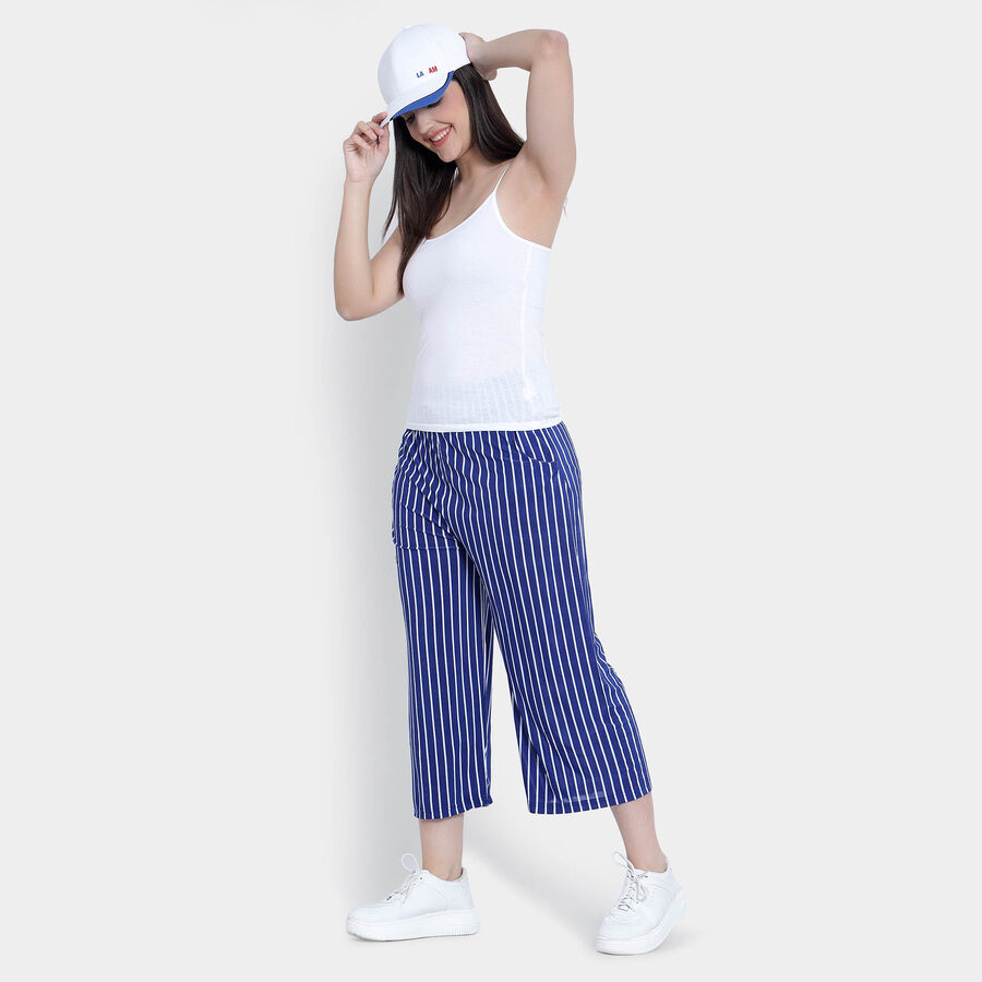 Stripes Trousers, Navy Blue, large image number null