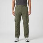Men's Olive Green Slim Fit Cargo Trousers, ओलिव, small