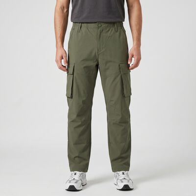 Men's Olive Green Slim Fit Cargo Trousers